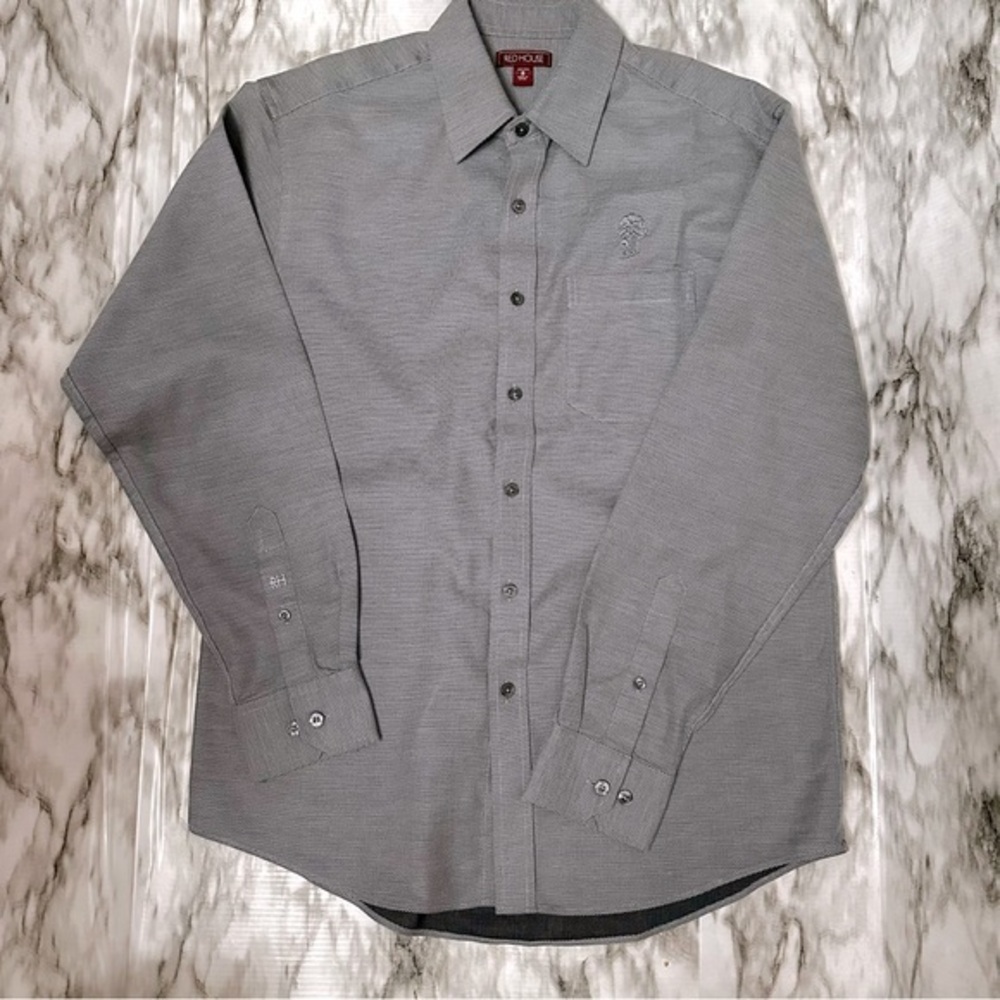 Red House Cotton Long Sleeve Button Down Shirt Business Boss Vibe Classic Casual